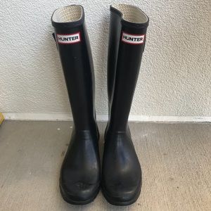 Hunter Rain Boots Matte Black 8M/9F